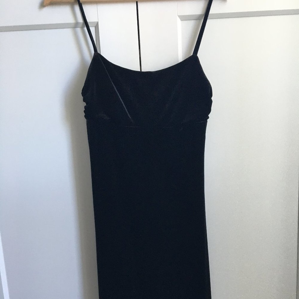 BCBG Black Velvet Midi Dress